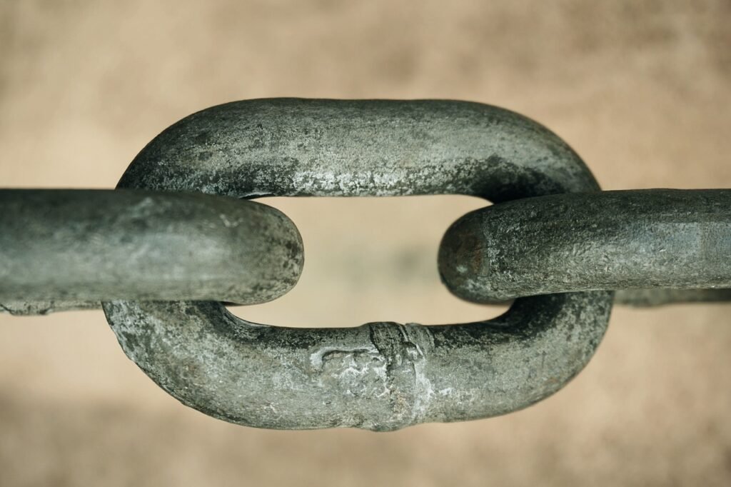 chain, connection, stop
