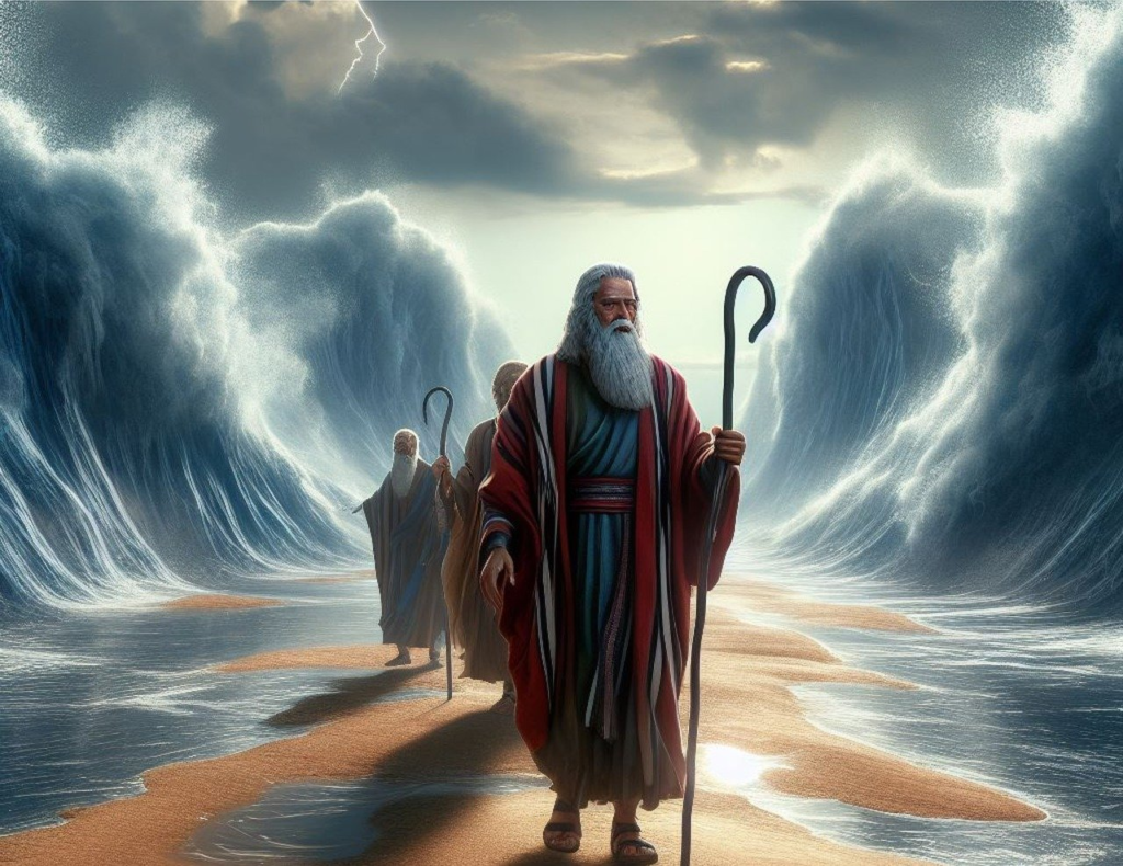 moses, parting of the red sea, love